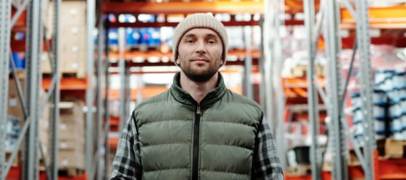 Inventory warehouse worker